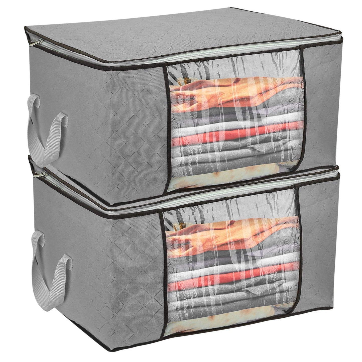 2Pcs Large Storage Bag w/Window