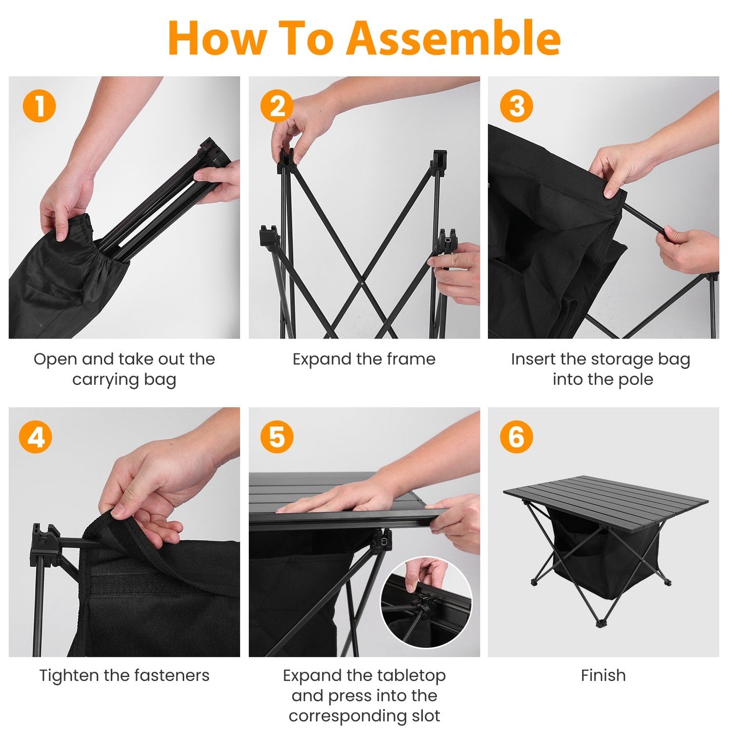 Foldable Camping Table With Storage