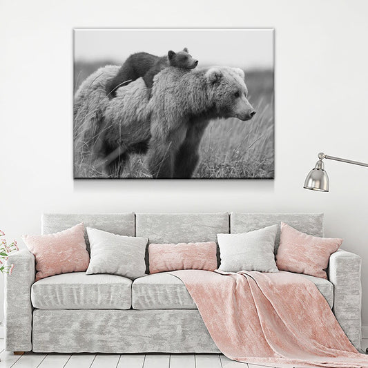 Bear & Cub Canvas Wall Art