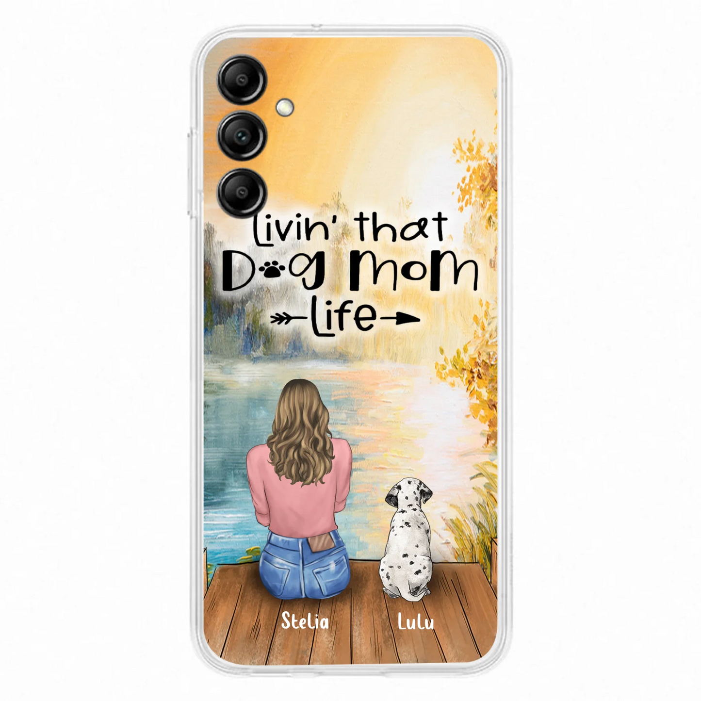 Custom Personalized Dog Mom Phone Case upto 4 Dogs