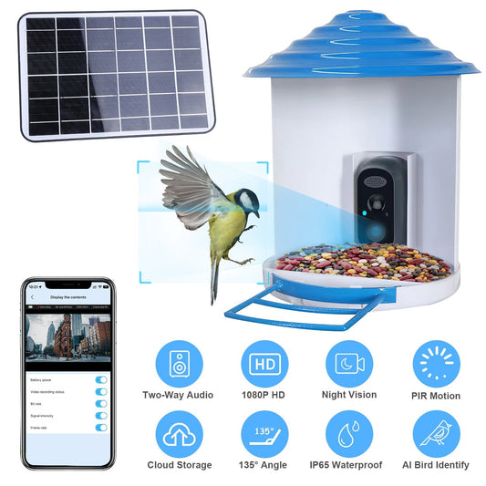 Smart Bird Feeder with Solar Powered Camera