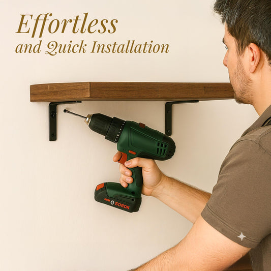 Floating Shelves for Wall – Solid Wood Rustic Hanging Shelves