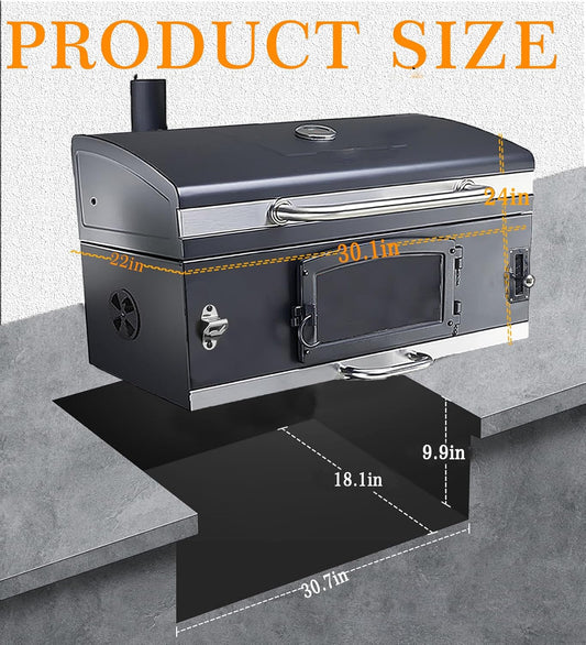 Built In Grill, 29-Inch Oversize Cooking Area (Charcoal barbecue grill kit)