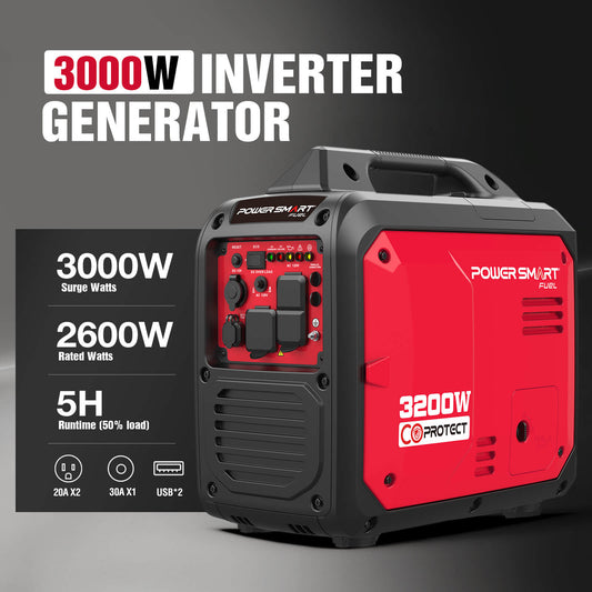 3000W Inverter Gas Generator w/ CO Alert