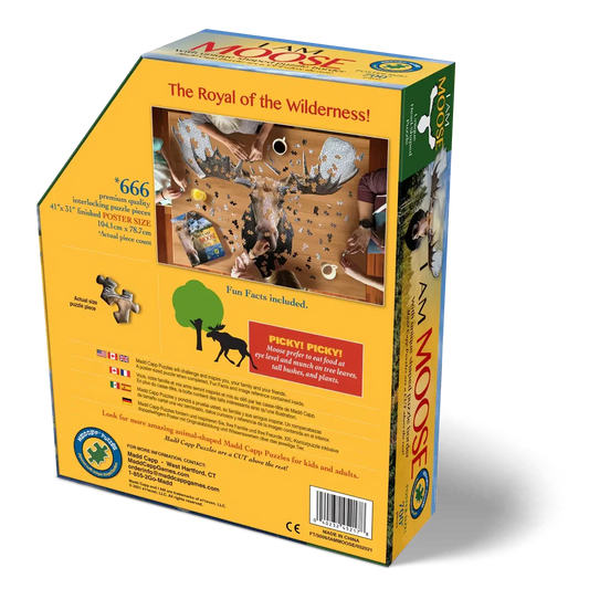I Am Moose 700 Piece Head Shaped Jigsaw Puzzle