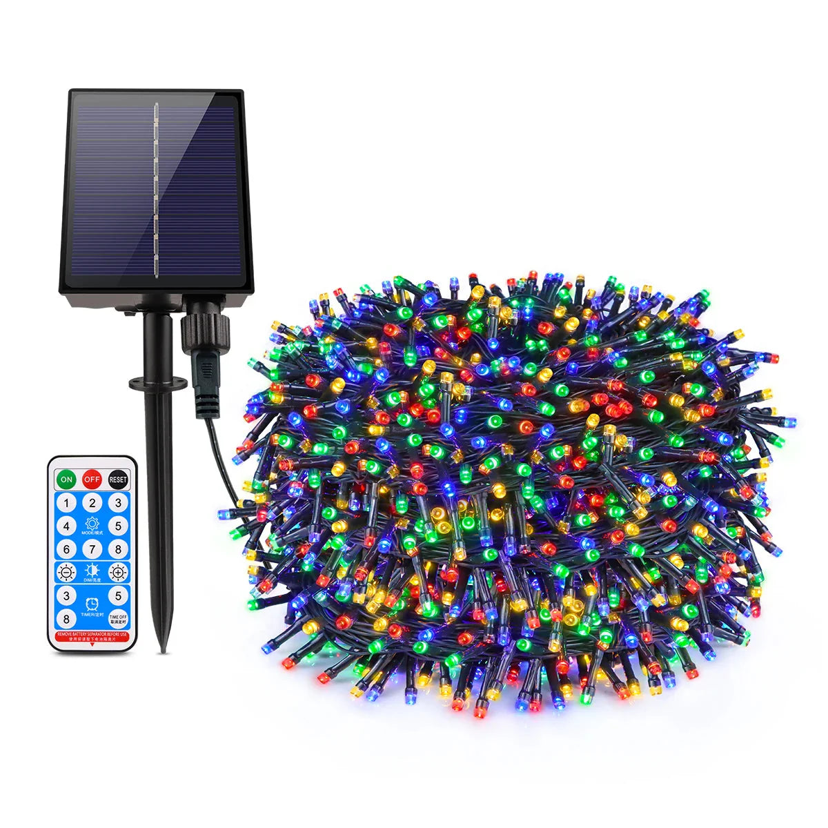 Solar Panel Fast Charge Outdoor String Fairy Light 100M 1000 LED