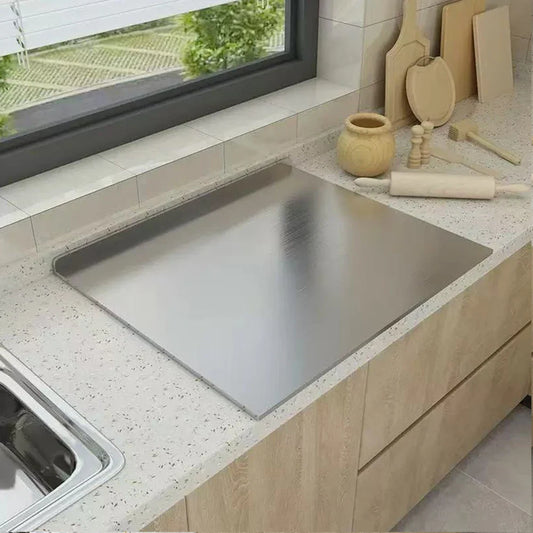 L-shaped Chopping Board Stainless Steel Large Size