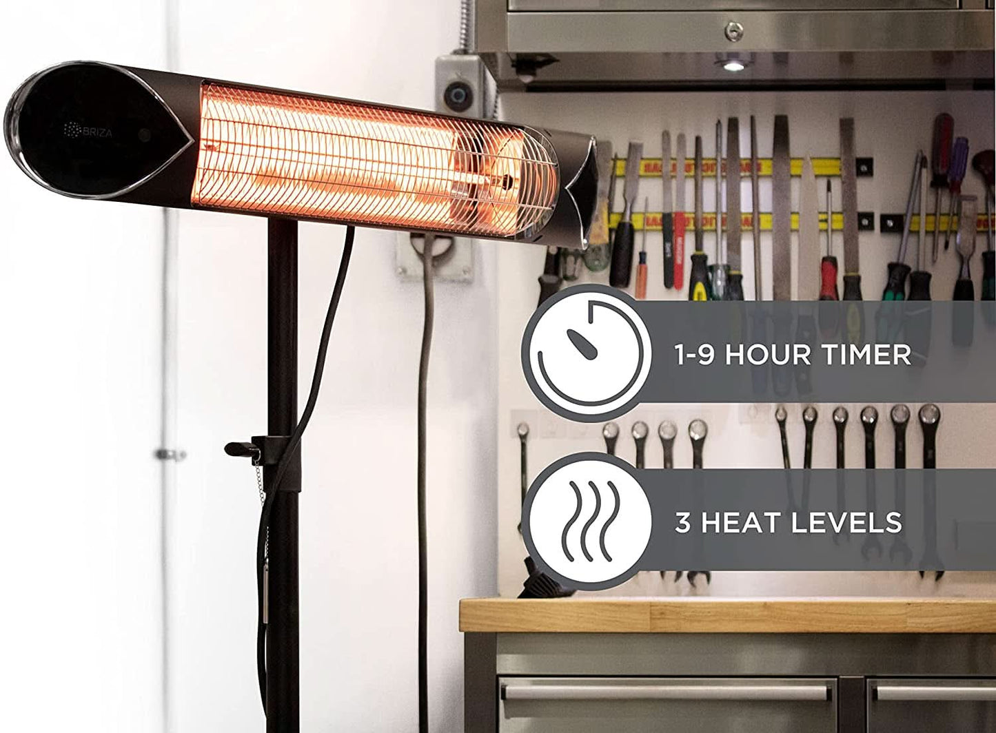 Infrared Patio Heater 1500W Indoor/Outdoor Remote Control