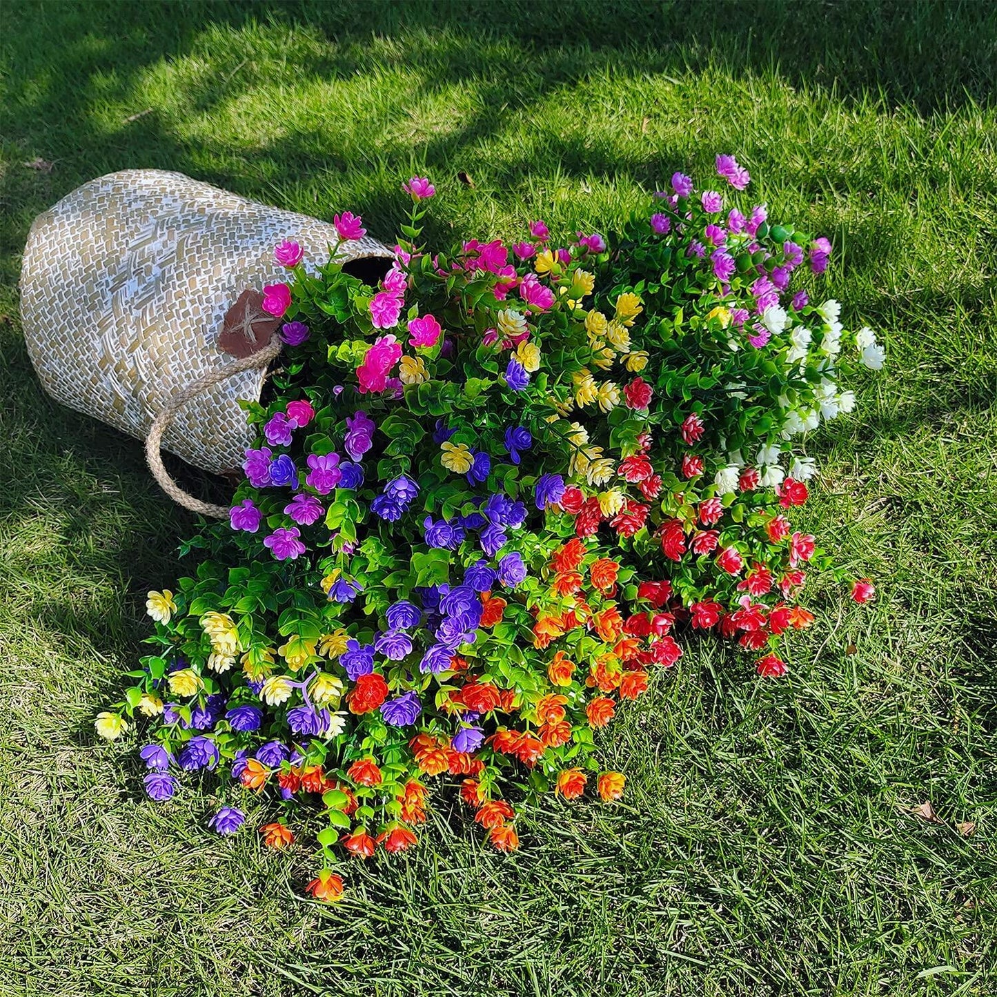 UV Resistant Faux Plants Plastic 7 Colors