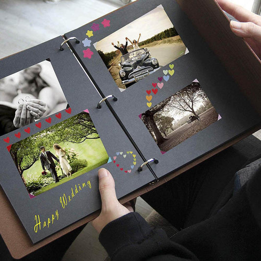 Vintage Leather Scrapbook Photo Album