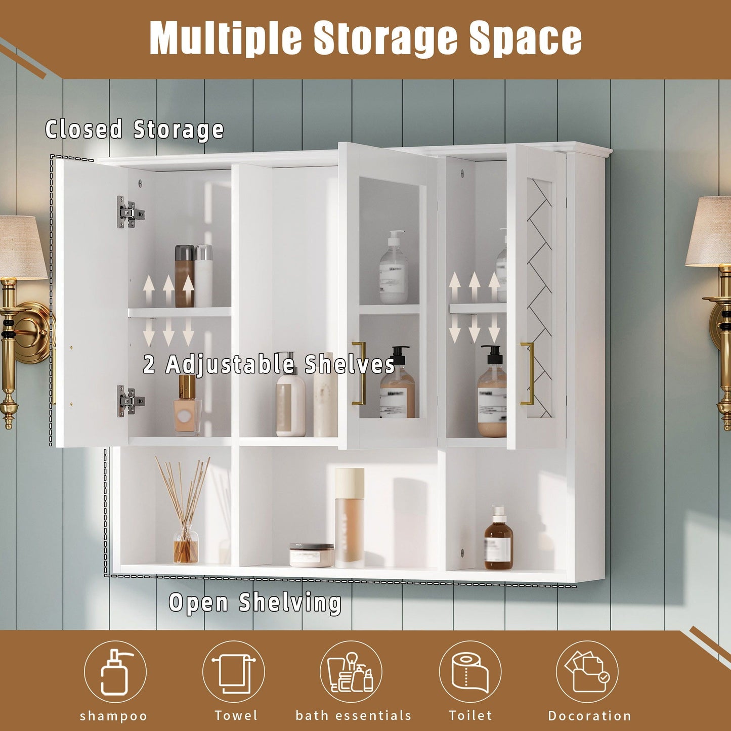 Modern Wall Mounted Medicine Cabinet With Mirror
