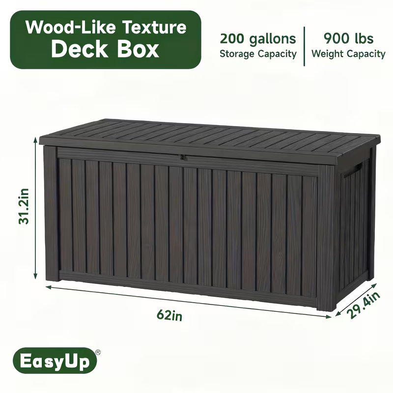Heavy-Duty Outdoor Deck Box – Waterproof Patio Storage Box