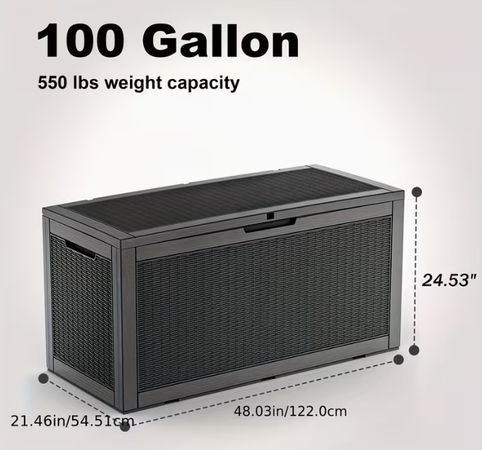 Heavy-Duty Outdoor Deck Box – Waterproof Patio Storage Box