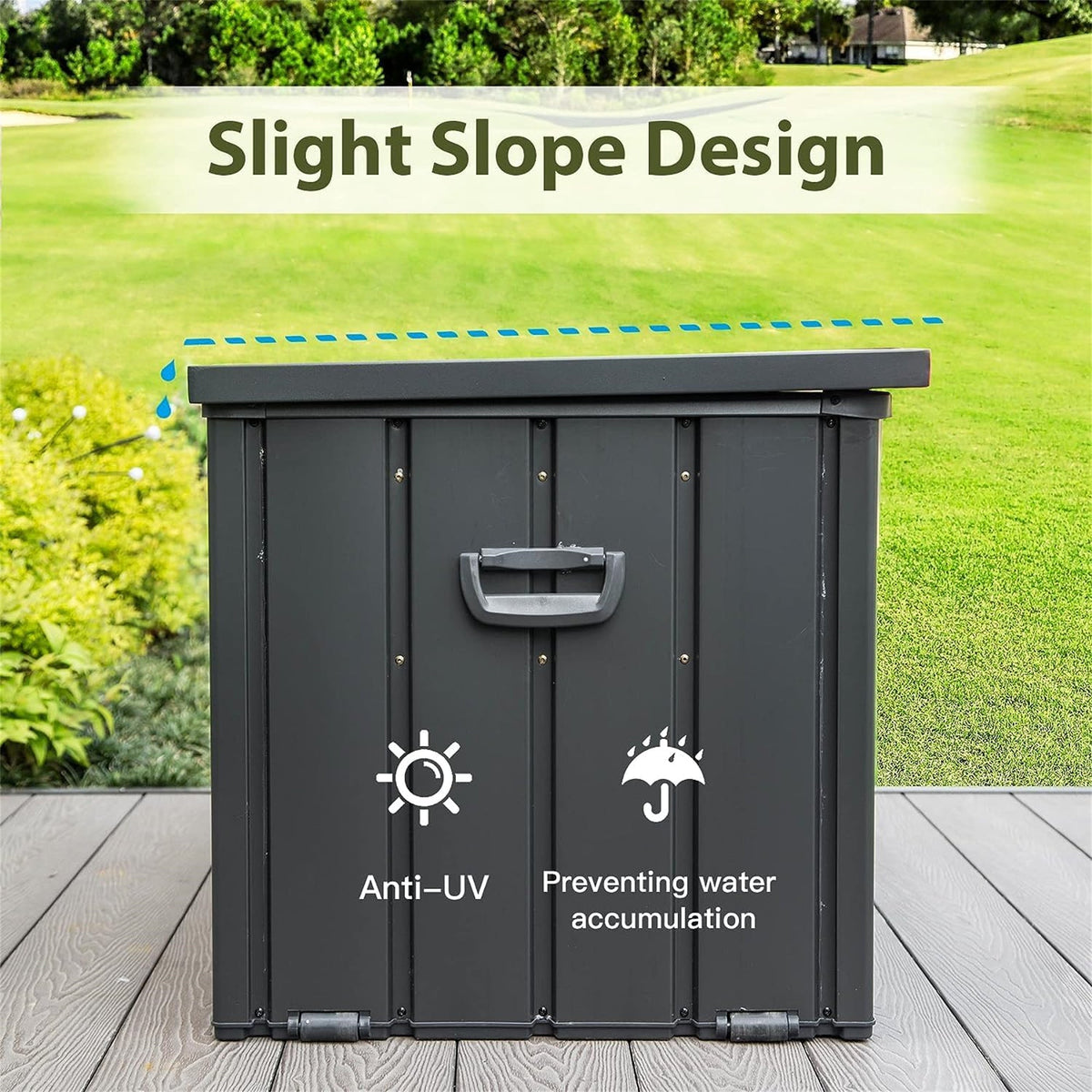 160 Gallon Outdoor Storage Deck Box Waterproof Patio Storage Bin