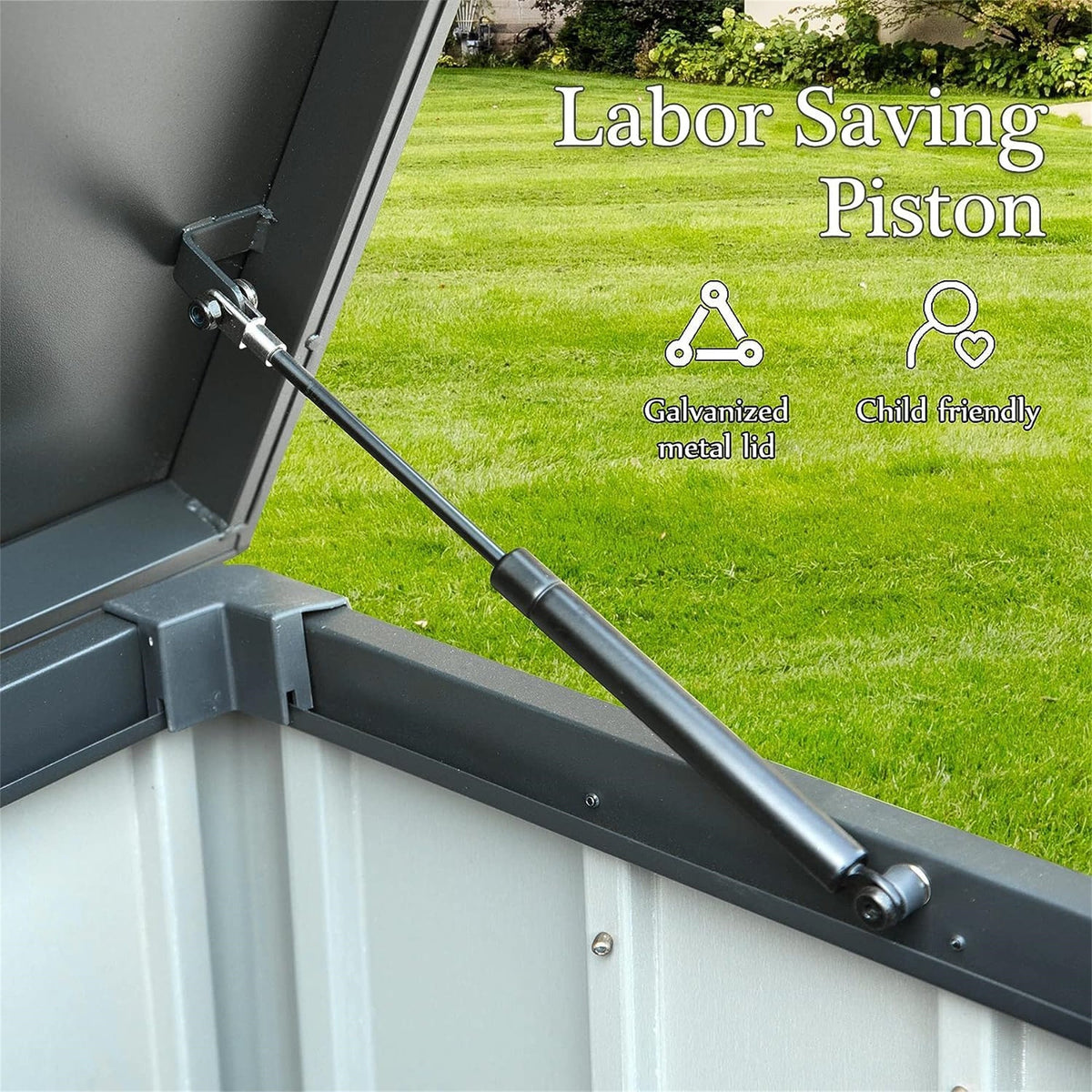 160 Gallon Outdoor Storage Deck Box Waterproof Patio Storage Bin