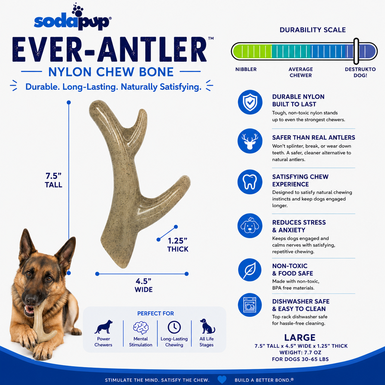 Ever Antler Nylon Chew Bone