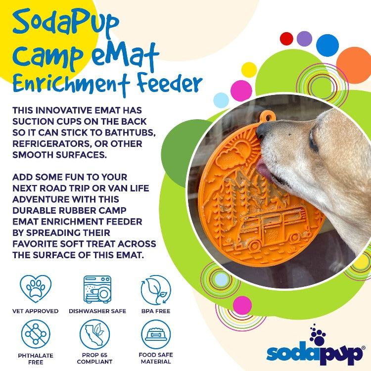 Camp eMat - Enrichment Lick Mat For Dogs and Cats