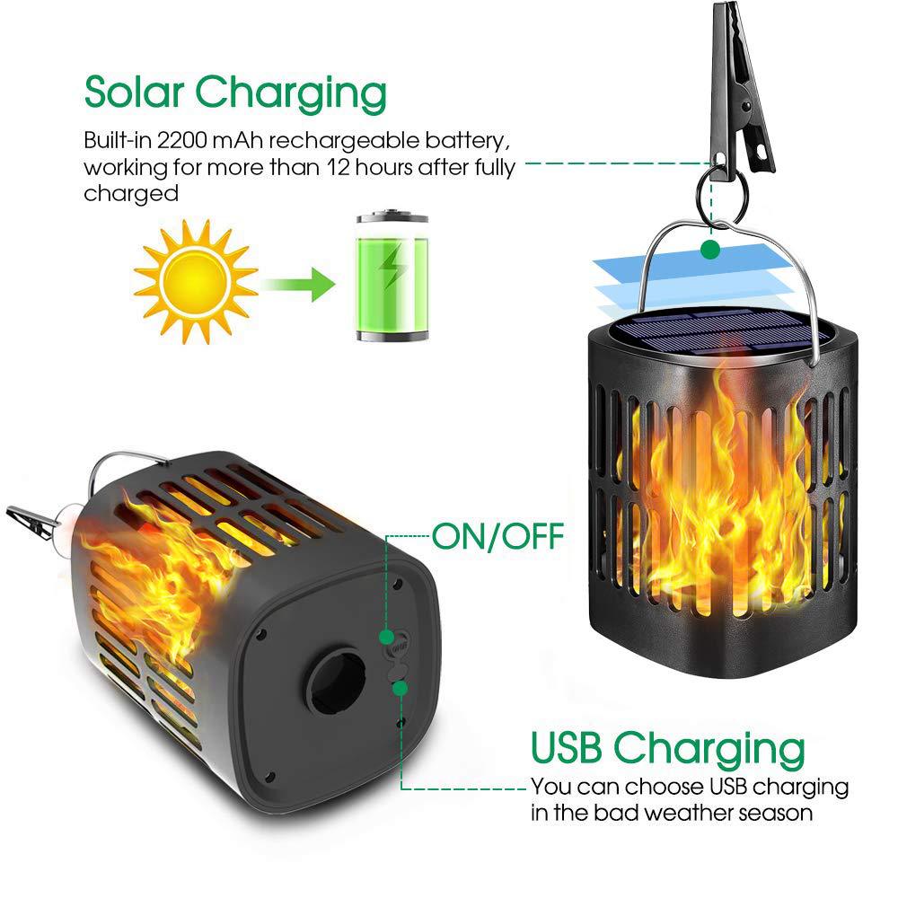 Solar LED Flame Light Decoration