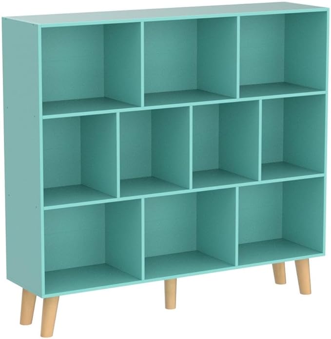 LEYAOYAO 10 Cube Bookshelf Freestanding