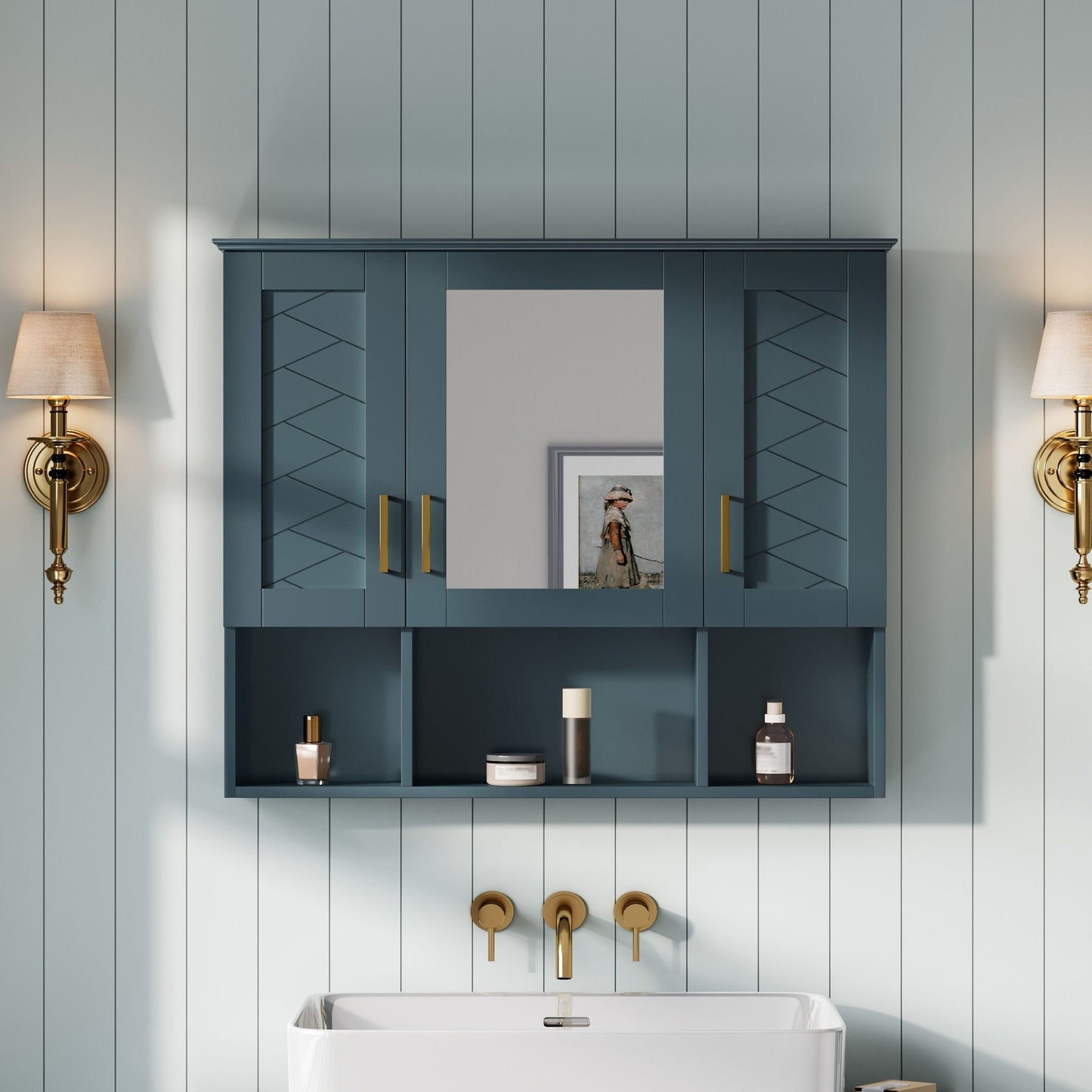 Modern Wall Mounted Medicine Cabinet With Mirror