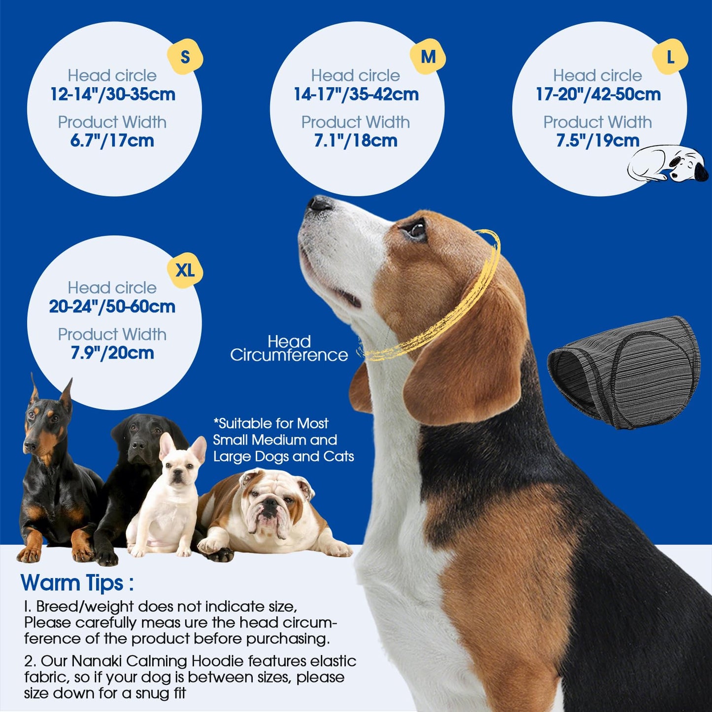 Soft Dog Ear Cover For Loud Noises,Thunderstorm & Fireworks