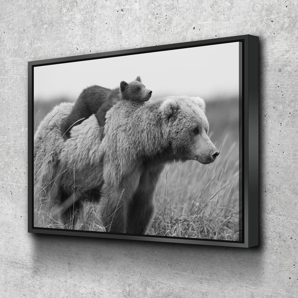 Bear & Cub Canvas Wall Art