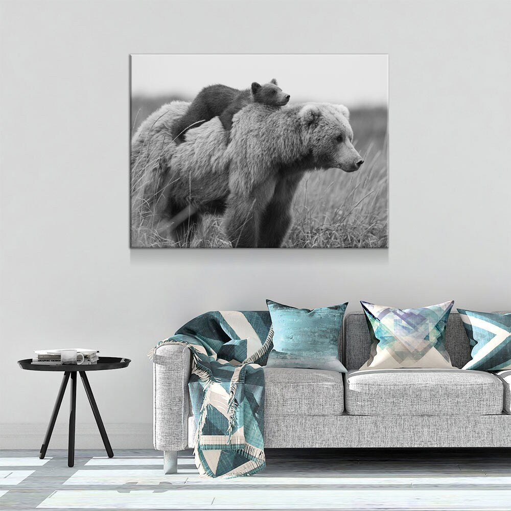 Bear & Cub Canvas Wall Art