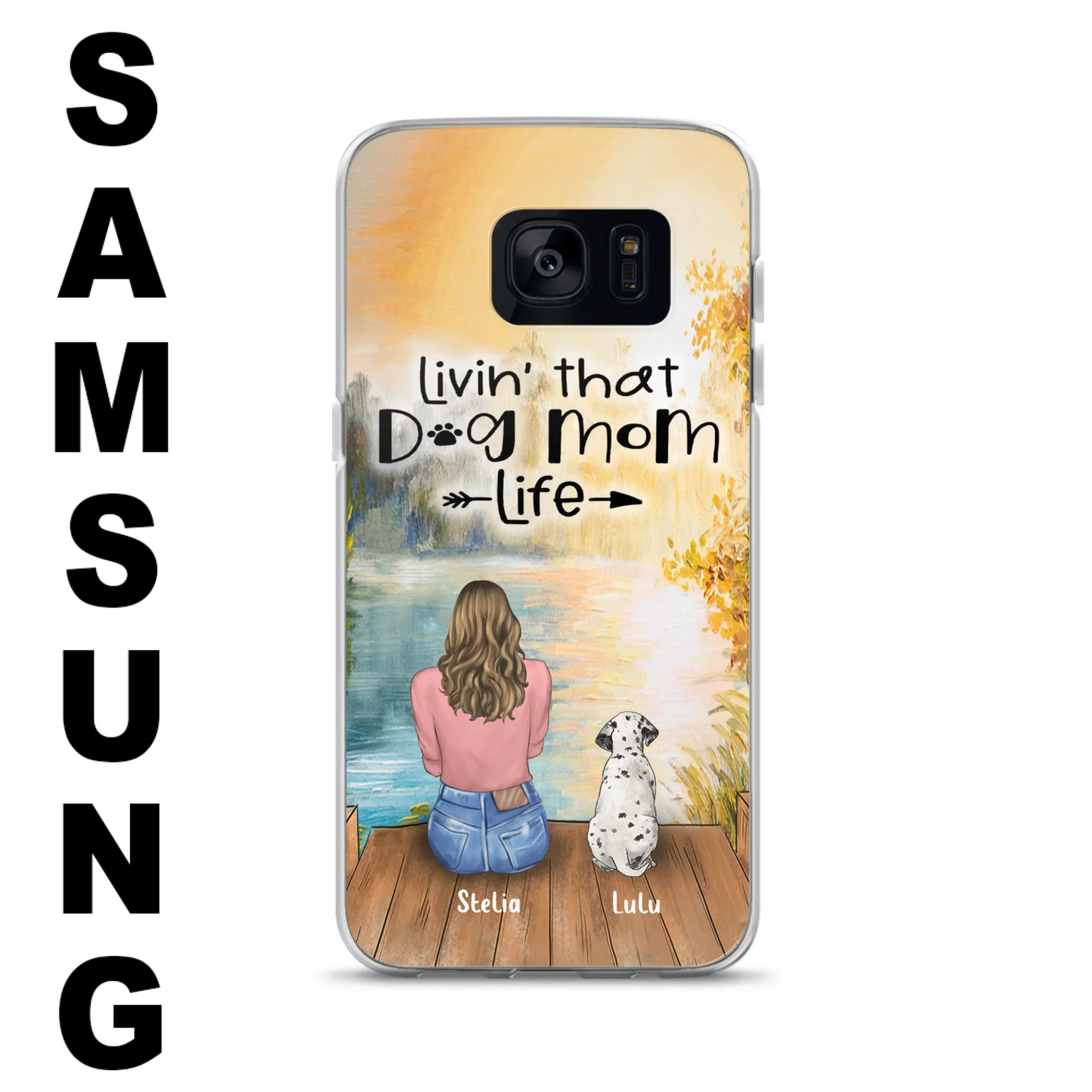 Custom Personalized Dog Mom Phone Case upto 4 Dogs