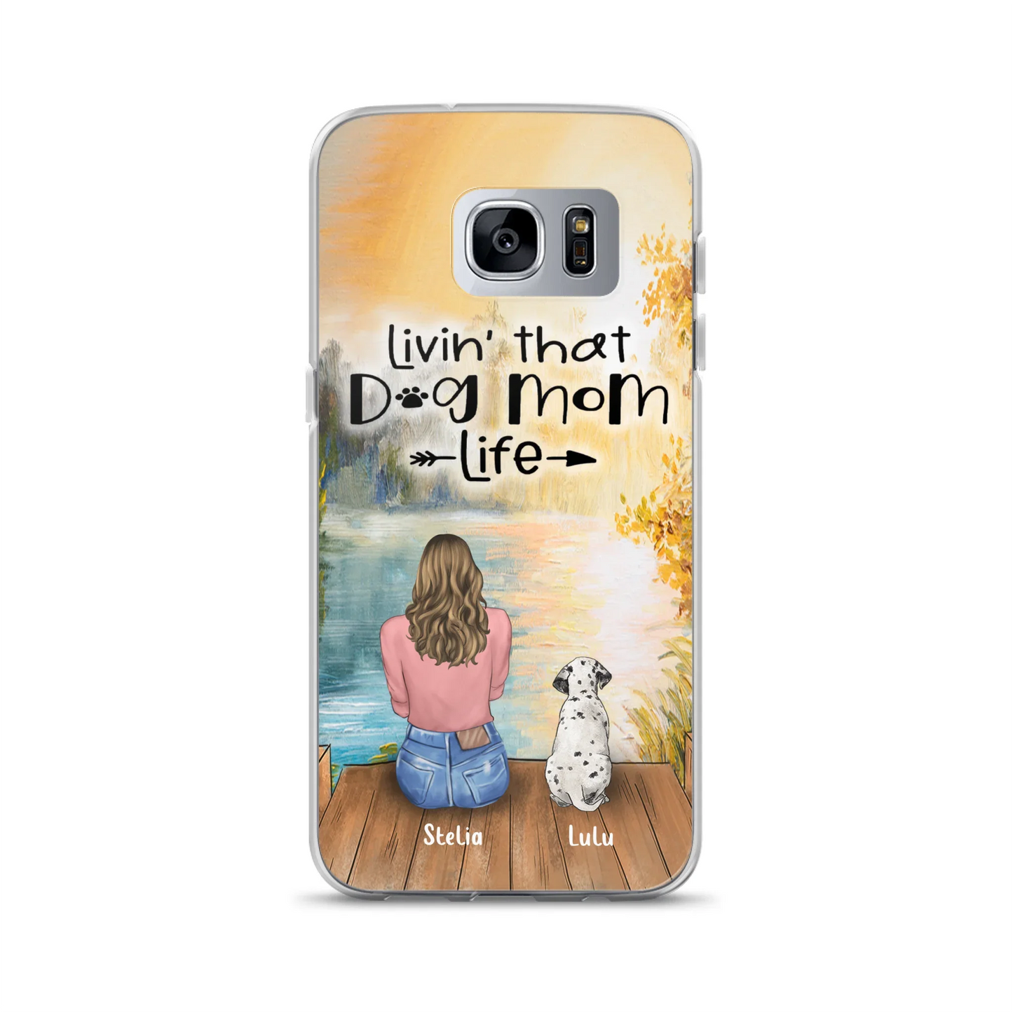Custom Personalized Dog Mom Phone Case upto 4 Dogs