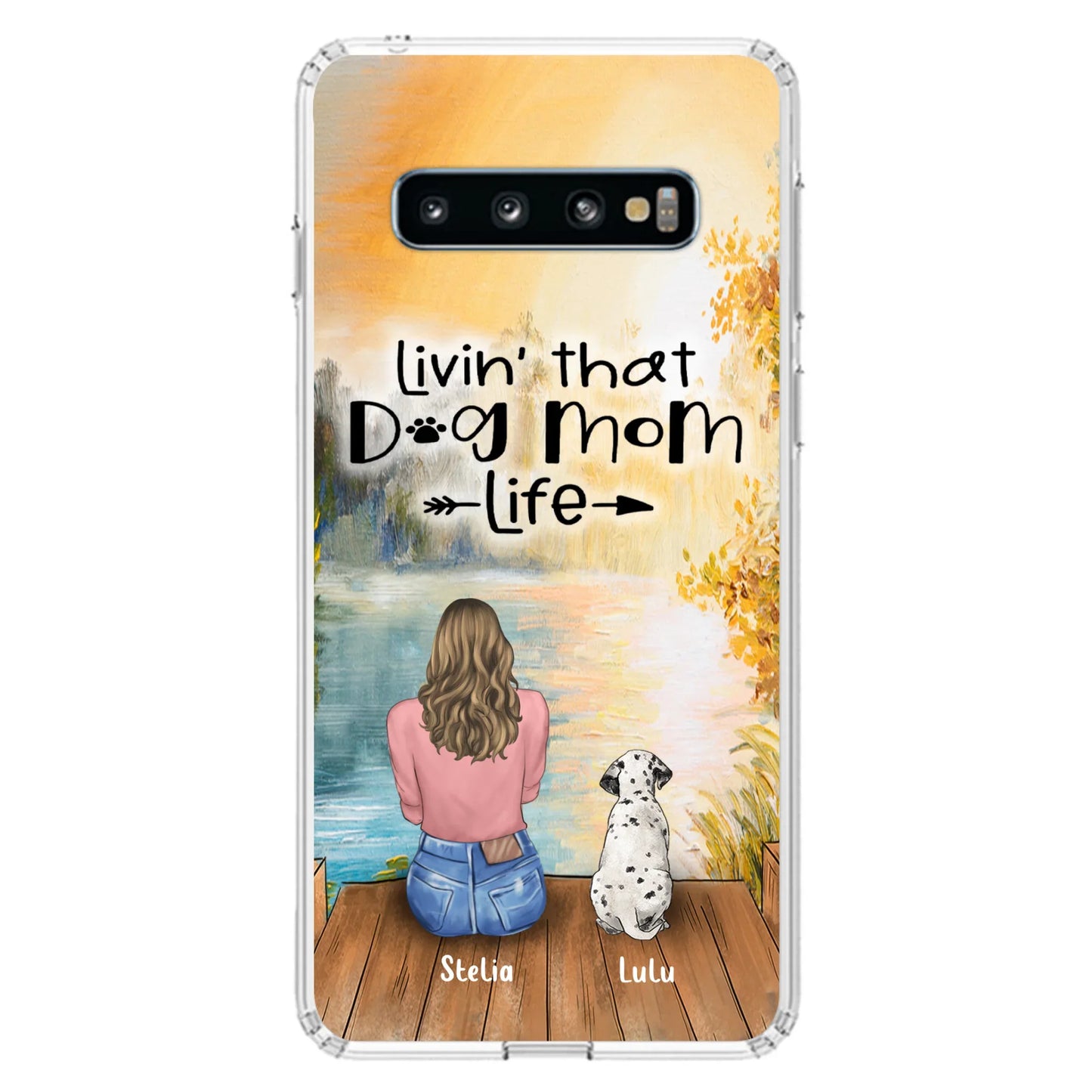 Custom Personalized Dog Mom Phone Case upto 4 Dogs