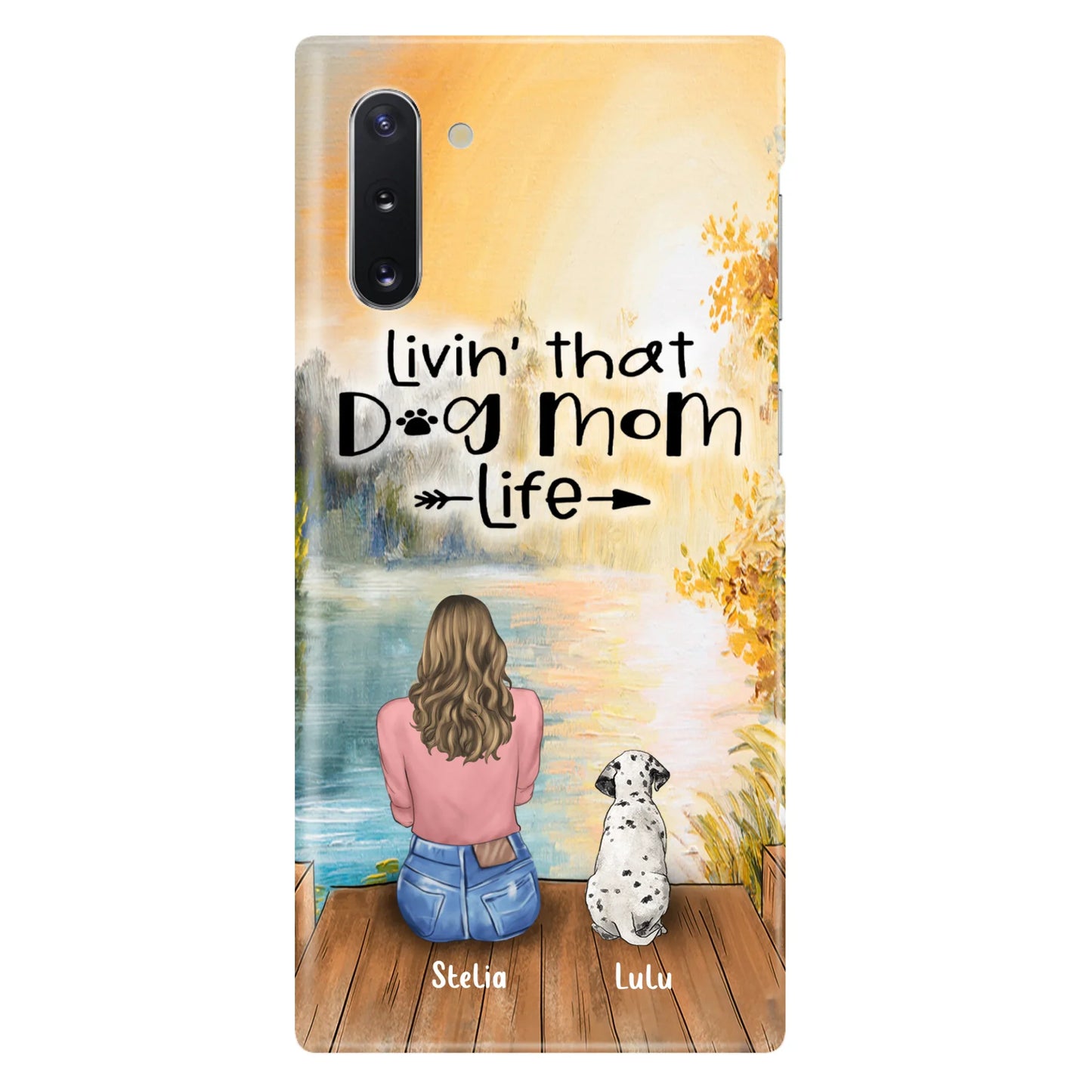 Custom Personalized Dog Mom Phone Case upto 4 Dogs