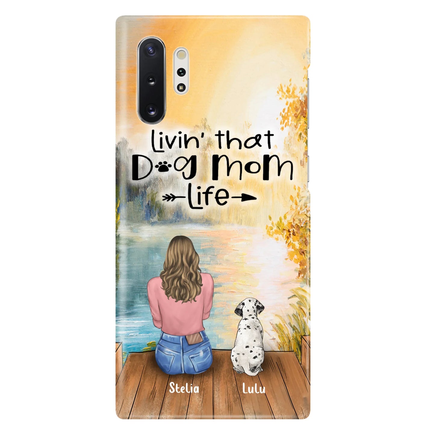 Custom Personalized Dog Mom Phone Case upto 4 Dogs