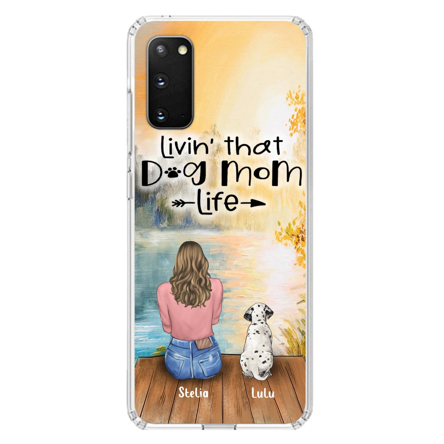 Custom Personalized Dog Mom Phone Case upto 4 Dogs