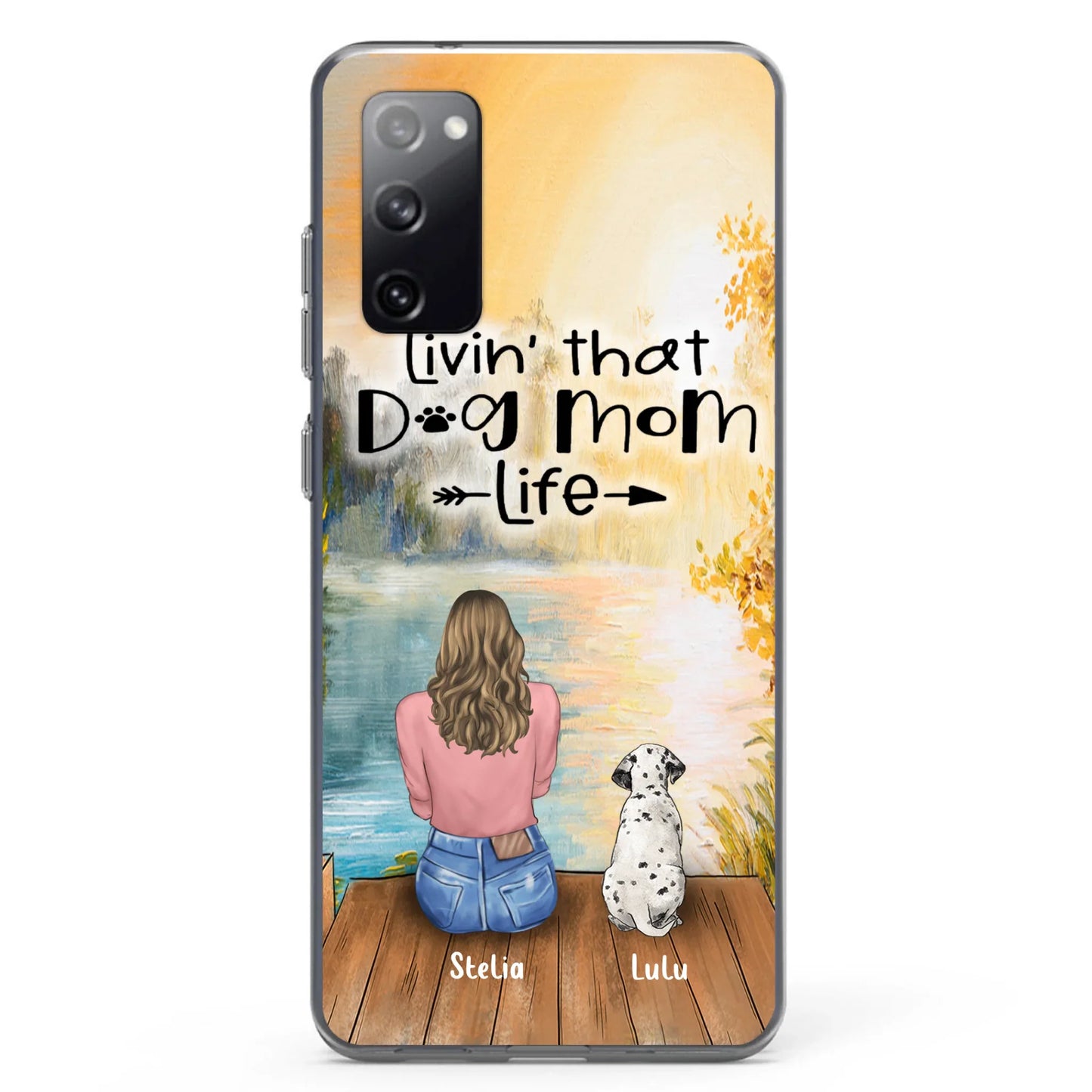Custom Personalized Dog Mom Phone Case upto 4 Dogs