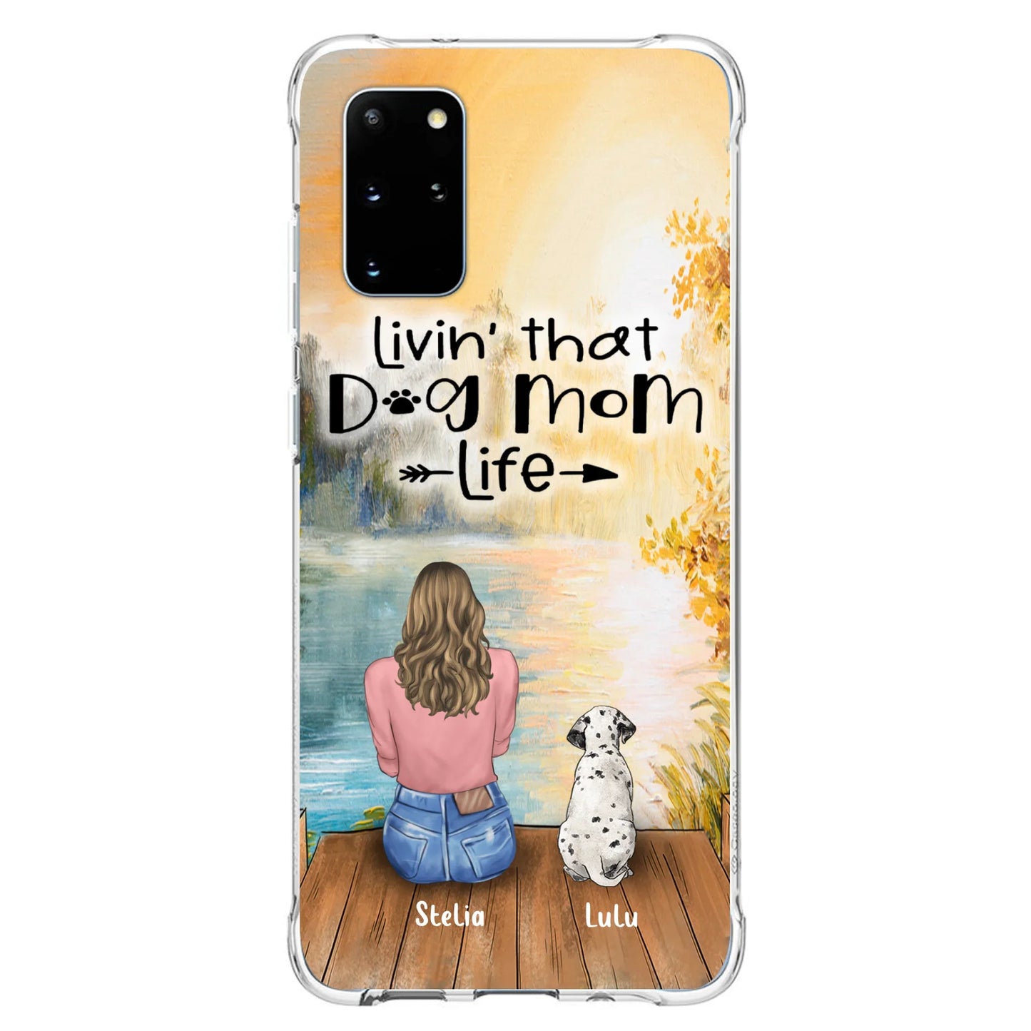 Custom Personalized Dog Mom Phone Case upto 4 Dogs