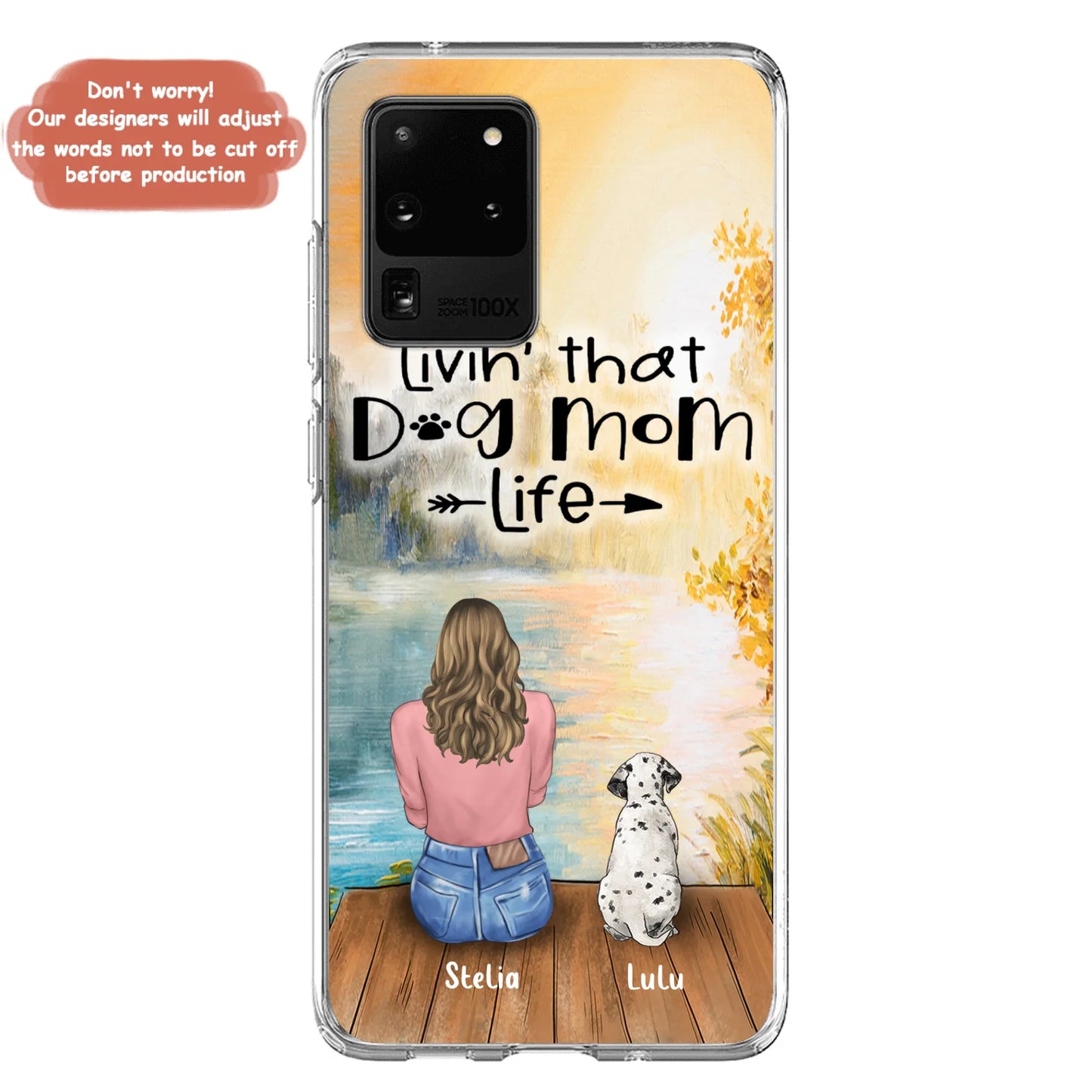 Custom Personalized Dog Mom Phone Case upto 4 Dogs