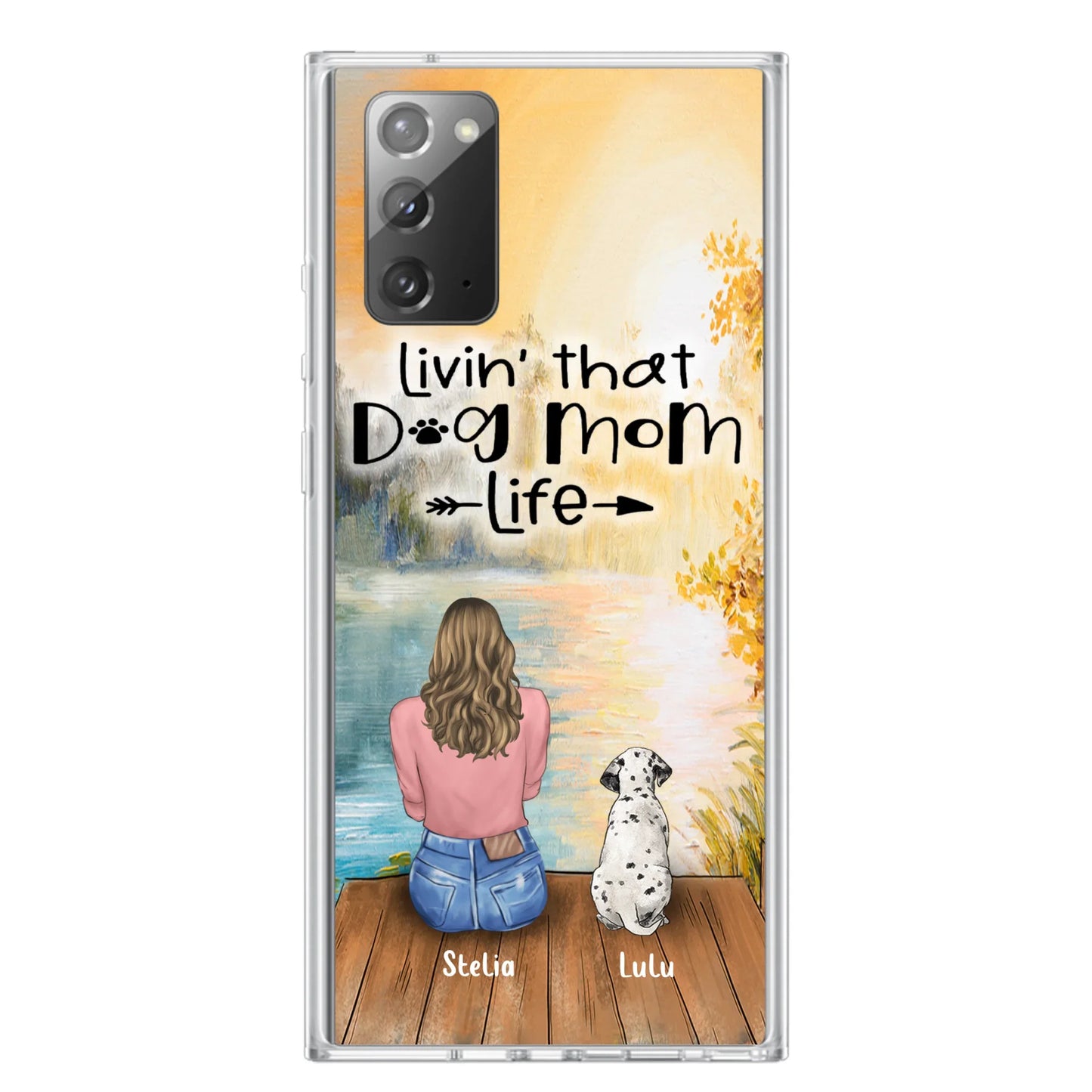 Custom Personalized Dog Mom Phone Case upto 4 Dogs