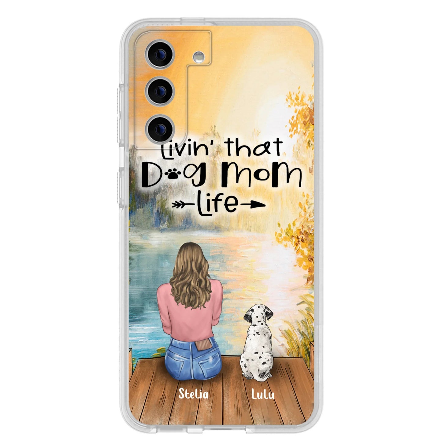 Custom Personalized Dog Mom Phone Case upto 4 Dogs