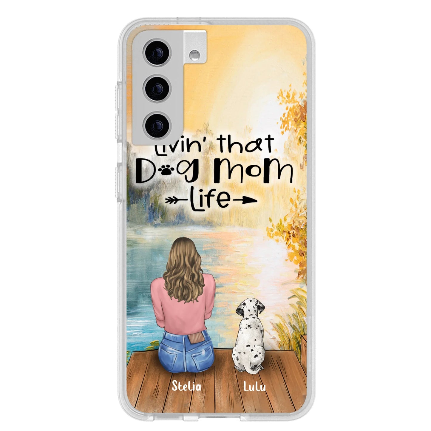 Custom Personalized Dog Mom Phone Case upto 4 Dogs