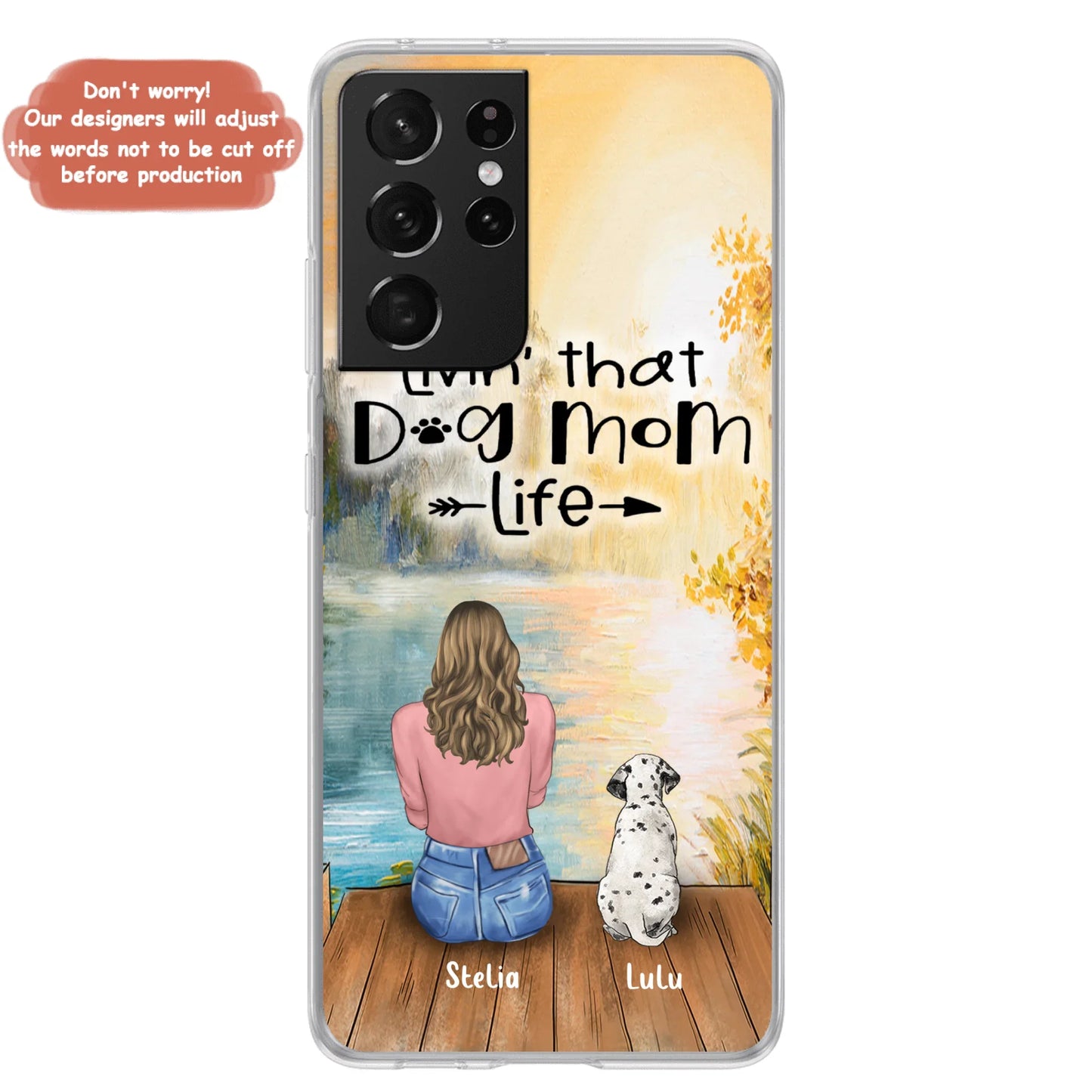 Custom Personalized Dog Mom Phone Case upto 4 Dogs