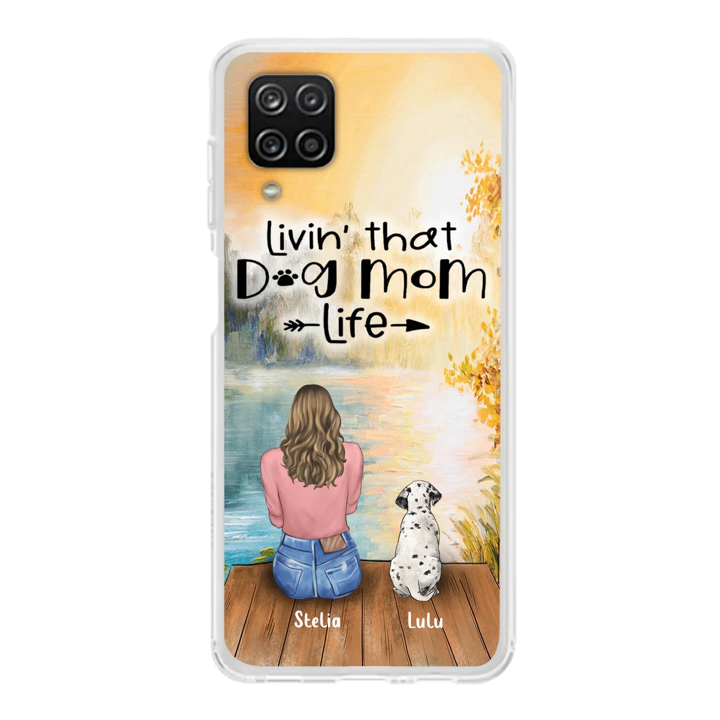 Custom Personalized Dog Mom Phone Case upto 4 Dogs