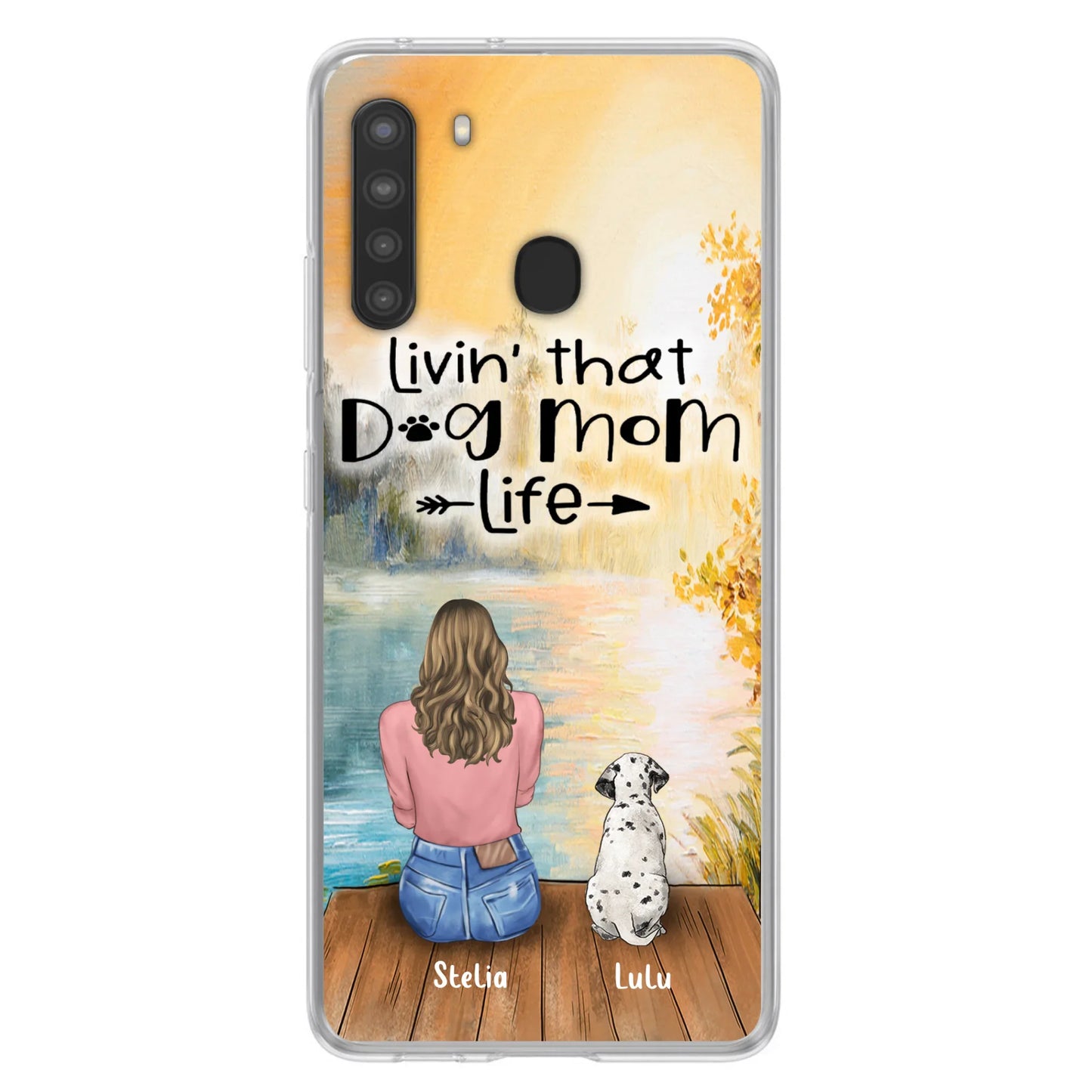 Custom Personalized Dog Mom Phone Case upto 4 Dogs