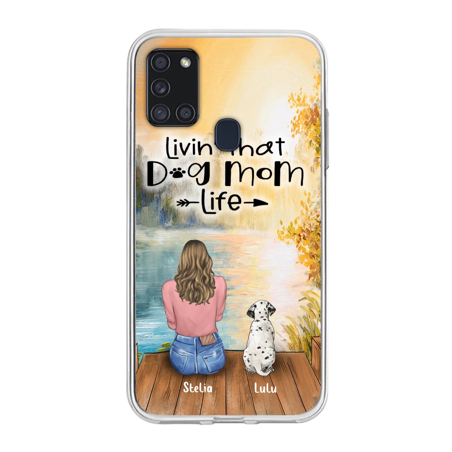 Custom Personalized Dog Mom Phone Case upto 4 Dogs