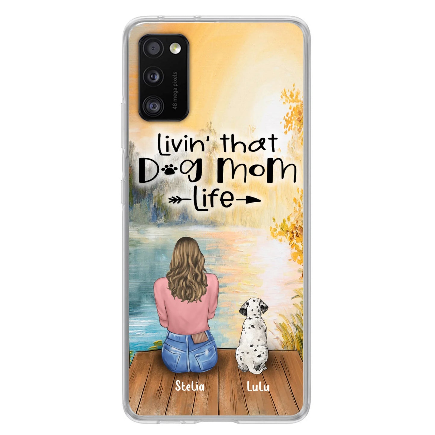 Custom Personalized Dog Mom Phone Case upto 4 Dogs