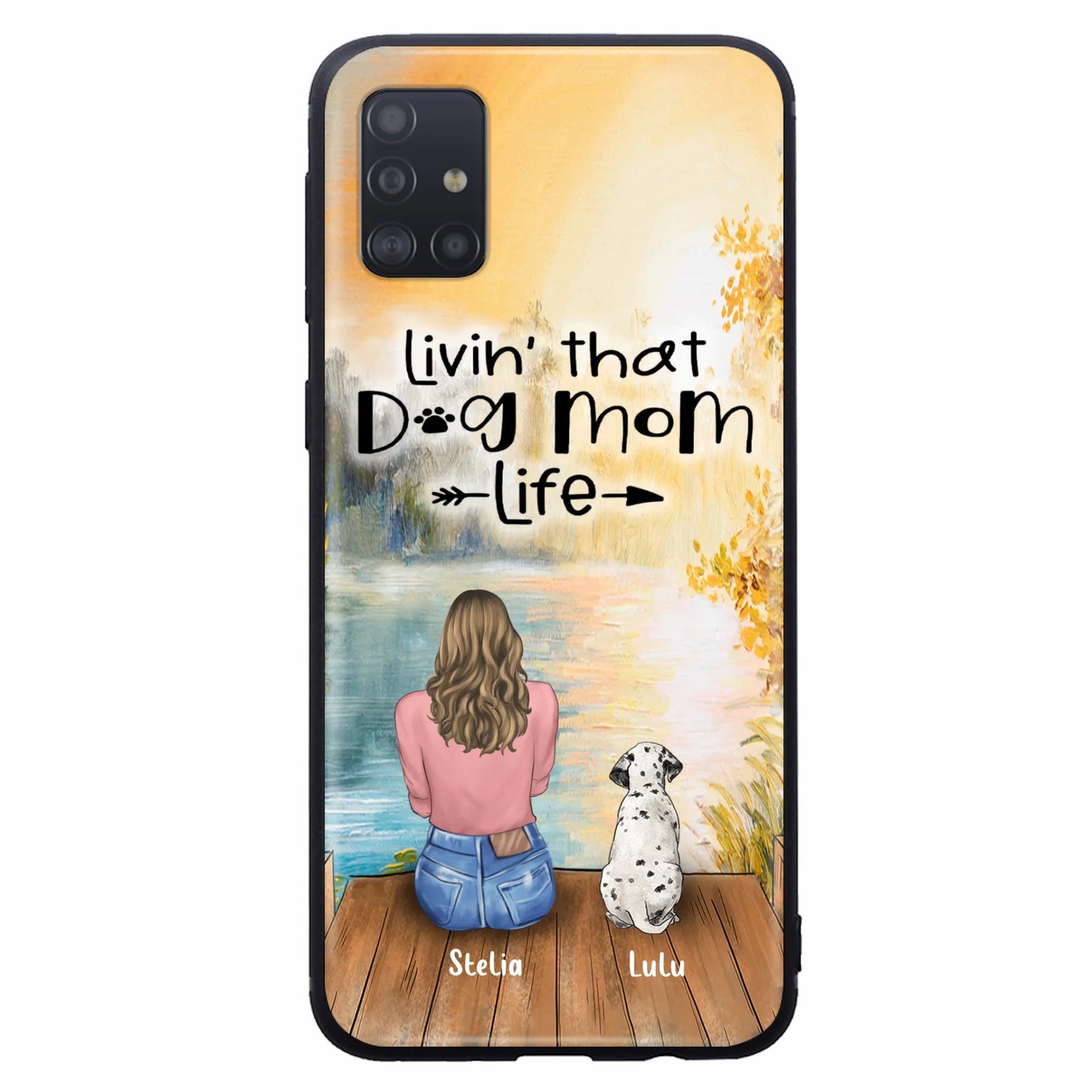 Custom Personalized Dog Mom Phone Case upto 4 Dogs