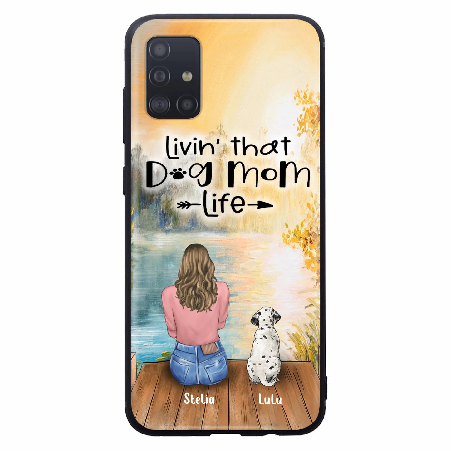 Custom Personalized Dog Mom Phone Case upto 4 Dogs