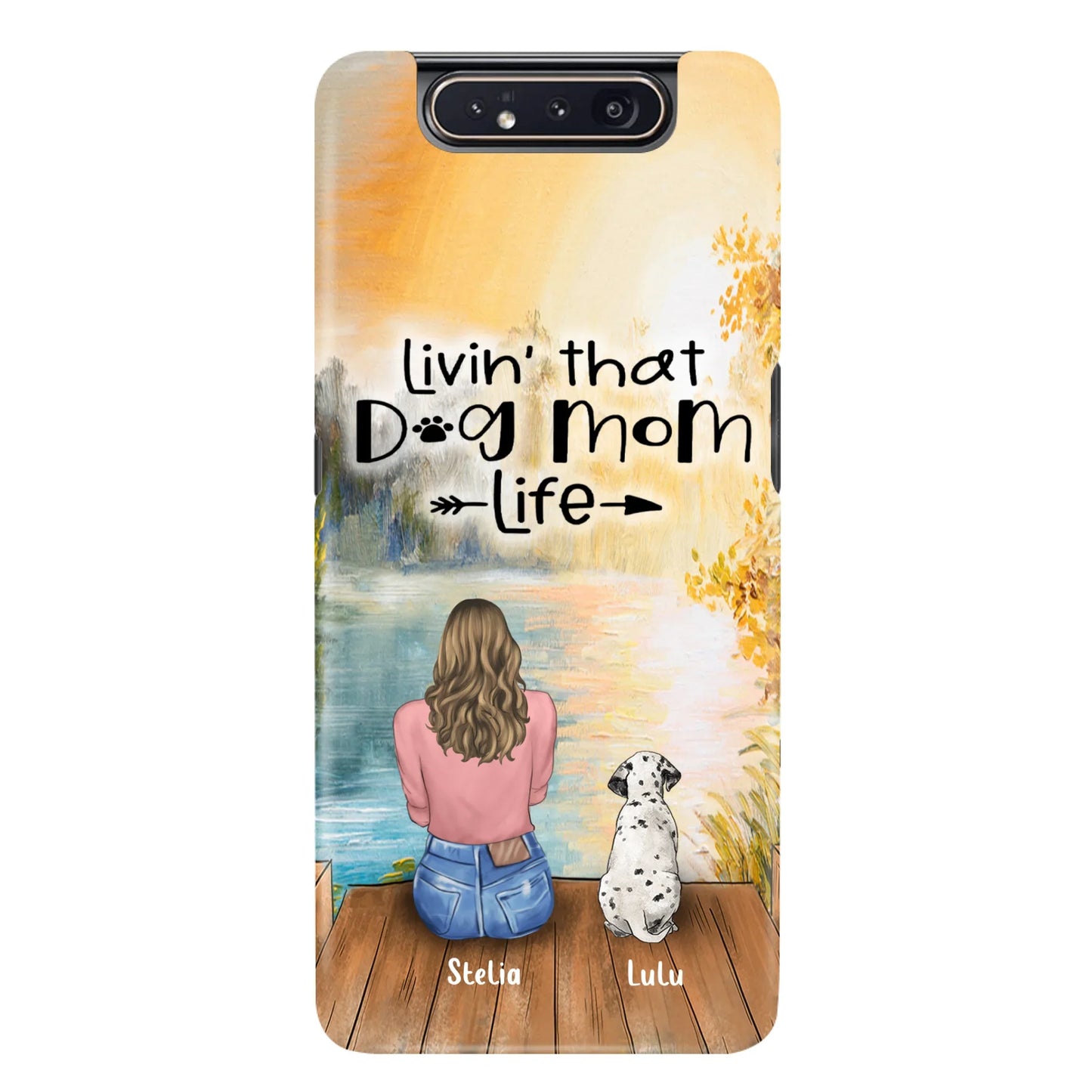 Custom Personalized Dog Mom Phone Case upto 4 Dogs