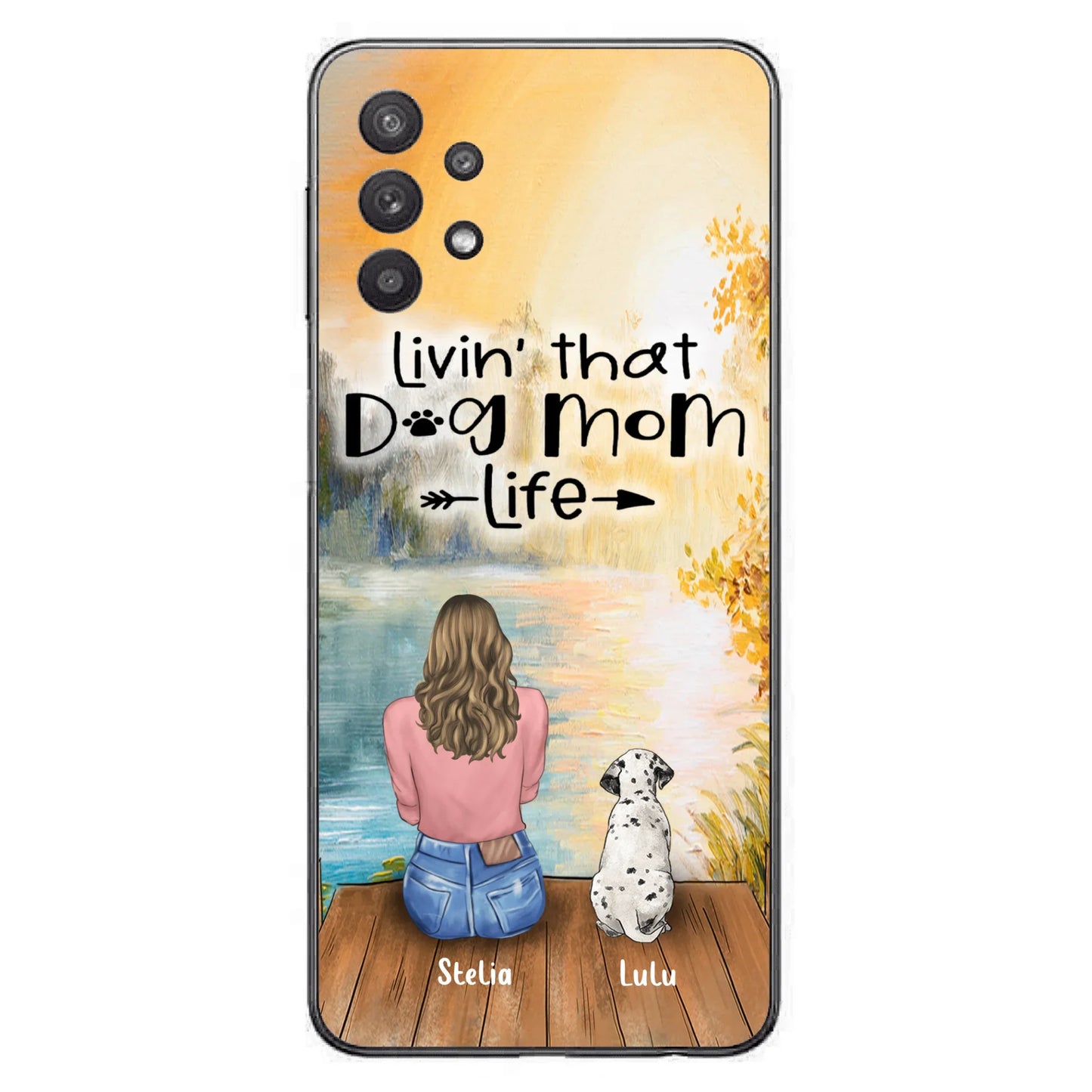 Custom Personalized Dog Mom Phone Case upto 4 Dogs