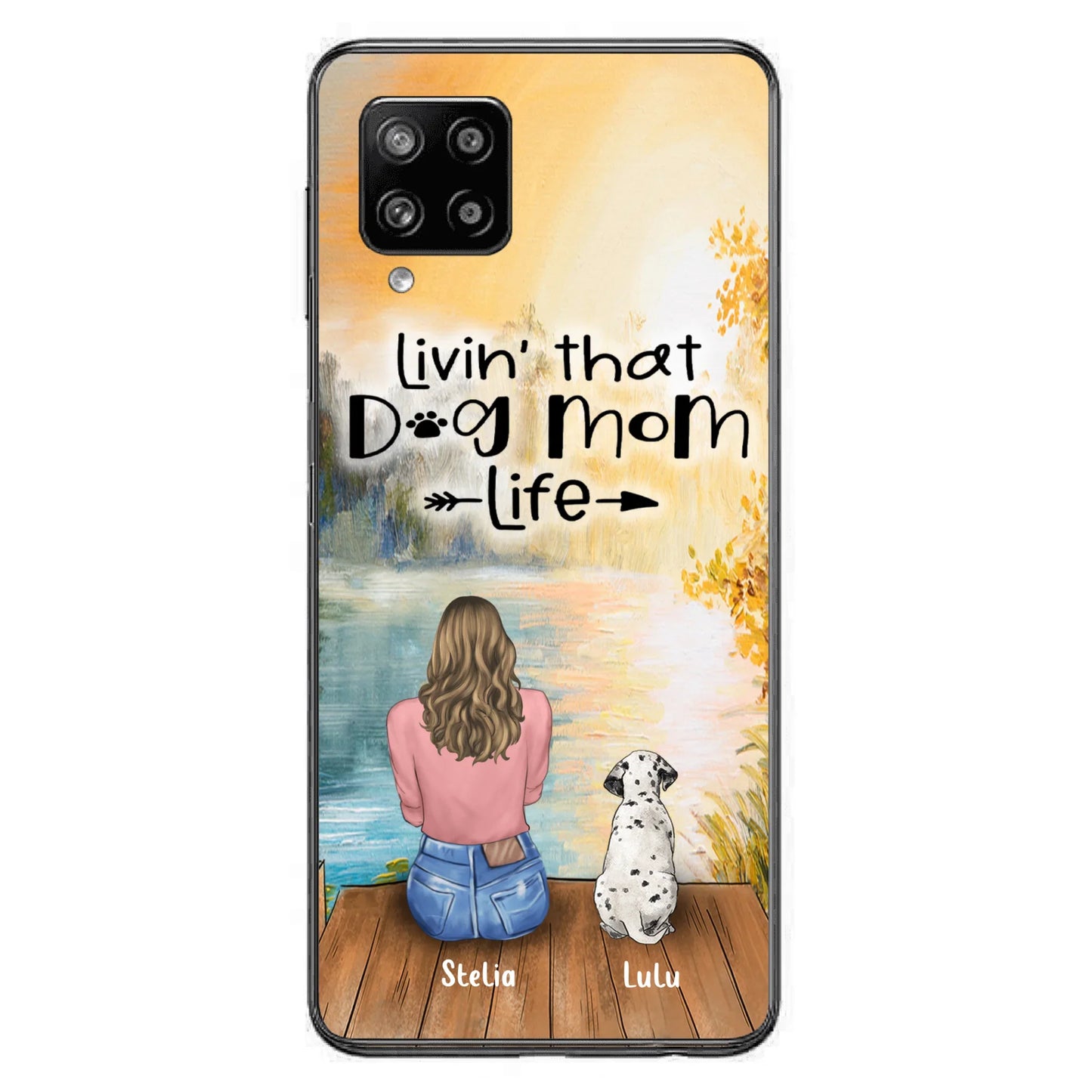 Custom Personalized Dog Mom Phone Case upto 4 Dogs