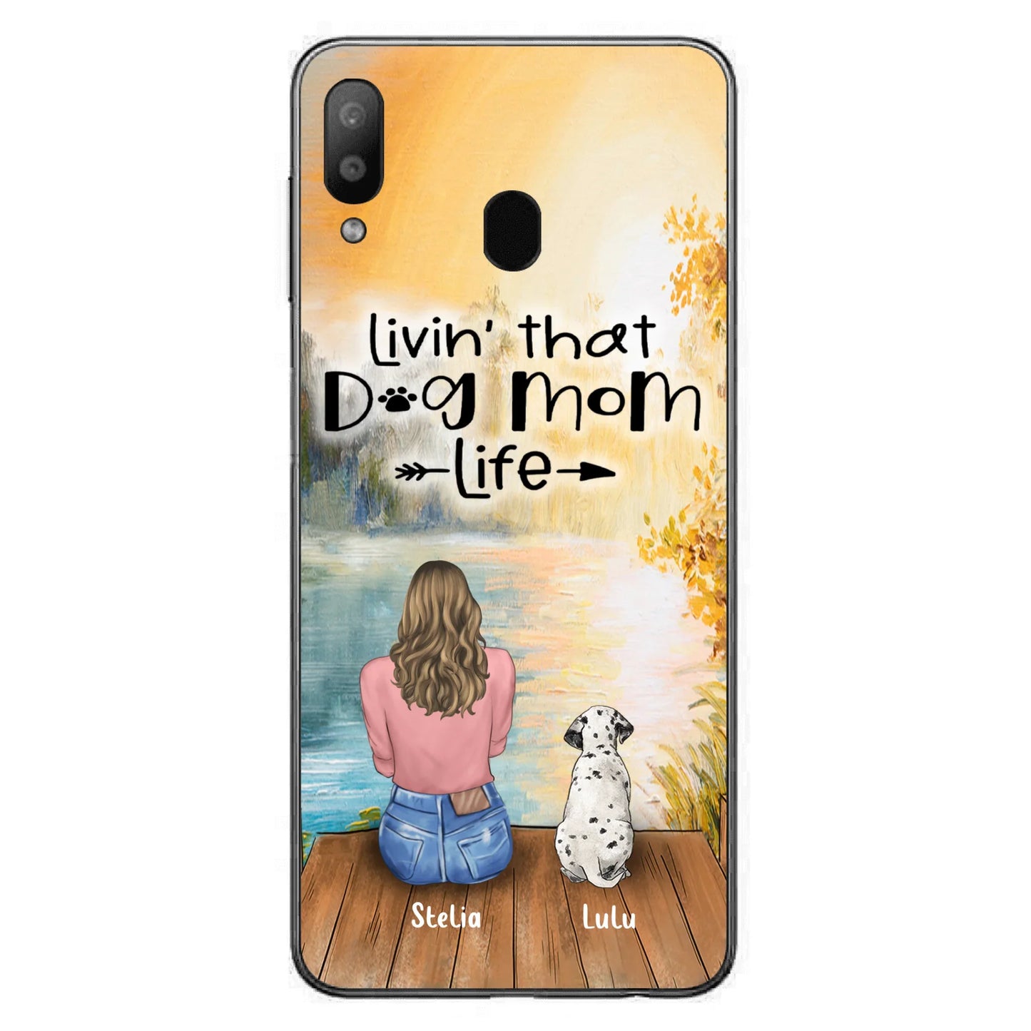 Custom Personalized Dog Mom Phone Case upto 4 Dogs